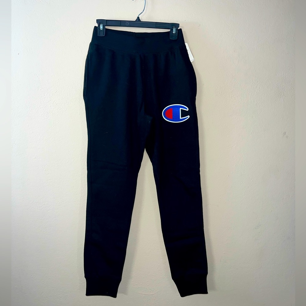 Champion, size S, reverse weave joggers, black